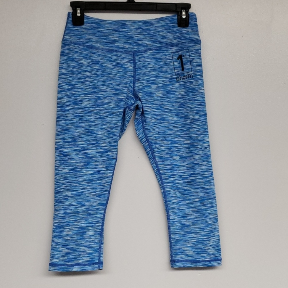 1st Phorm Blue White Cropped Leggings